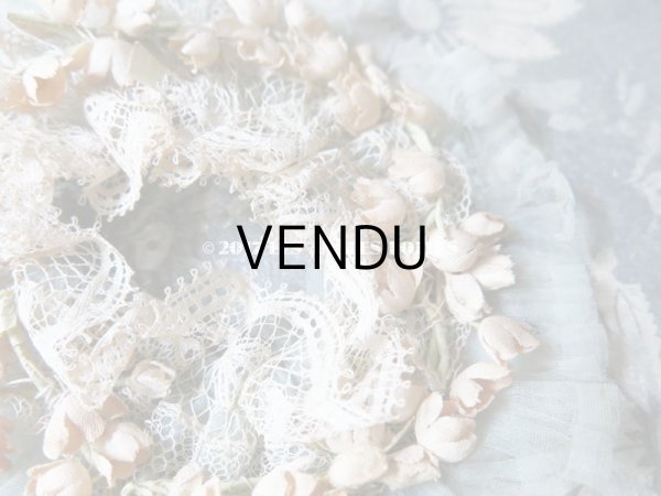 画像4: アンティーク ドール用 帽子飾り 鈴蘭のコサージュ (4)