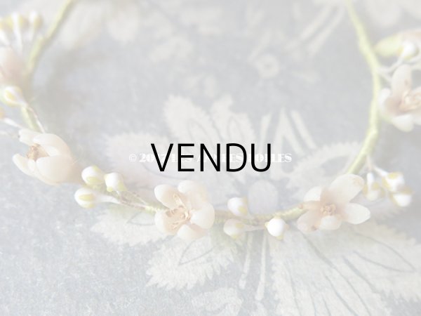 画像5: アンティーク ドール用 ワックスフラワーの小さなヘッドリース (5)