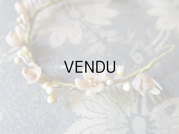 画像4: アンティーク ドール用 ワックスフラワーの小さなヘッドリース (4)