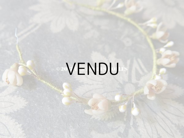 画像6: アンティーク ドール用 ワックスフラワーの小さなヘッドリース (6)