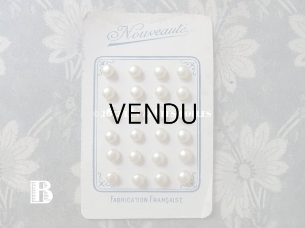 画像6: アンティーク マリアージュ用 パールボタン 8mm オフホワイト 24ピース (6)