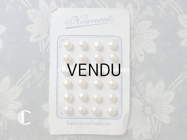 画像8: アンティーク マリアージュ用 パールボタン 8mm オフホワイト 24ピース (8)