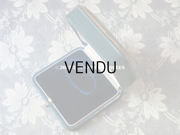 画像7: アンティーク 本革 ジュエリーボックス ブレスレット用 ブルーグリーン MABEL (7)