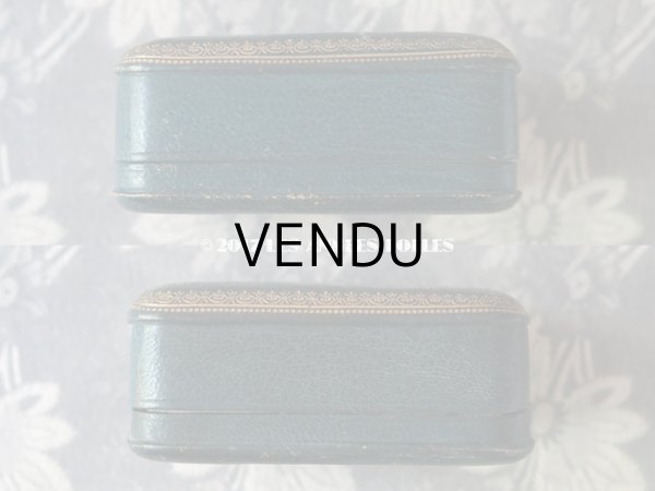 画像9: アンティーク 本革 ジュエリーボックス ブレスレット用 ブルーグリーン MABEL (9)