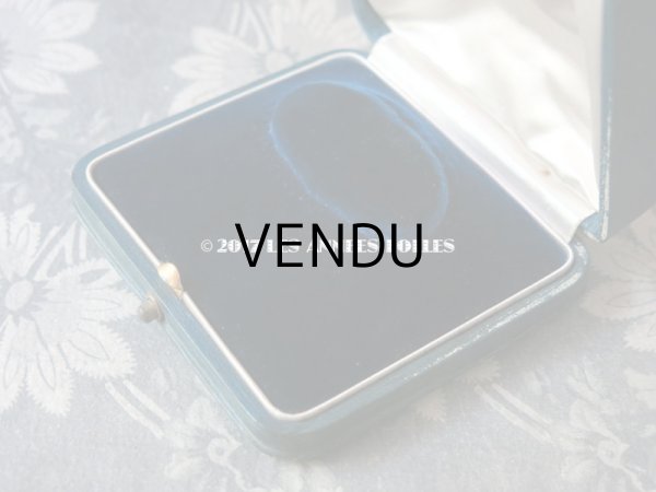 画像6: アンティーク 本革 ジュエリーボックス ブレスレット用 ブルーグリーン MABEL (6)