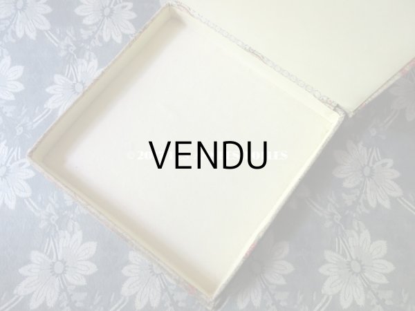 画像5: 1900年代 アンティーク 薔薇のメダイヨン　カルトナージュ ボックス  (5)