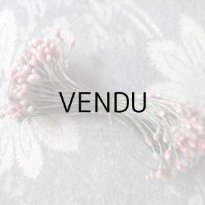画像: 1900年代 アンティーク ペップ　ピンク＆グレー  コサージュ用 花芯 