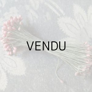 画像: 1900年代 アンティーク ペップ　ピンク＆グレー  コサージュ用 花芯 