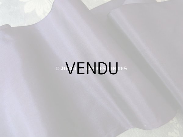 画像3: 1900年代 アンティーク シルク製 幅広 リボン 深紫 4m PON 553 N 100 PRUNE 489 (3)