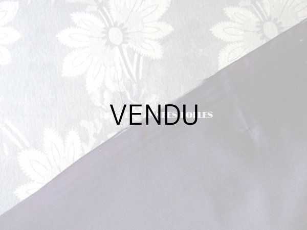 画像6: 1900年代 アンティーク シルク製 幅広 リボン 深紫 4m PON 553 N 100 PRUNE 489 (6)