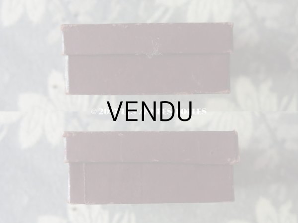 画像8: アンティーク ジュエリーボックス ボルドー色 (8)