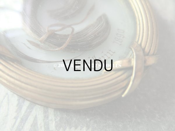 画像5: 1890年 アンティーク ルリケール 聖遺物のガラスドーム メタル製フレーム＆ガラスドーム 脚付き (5)