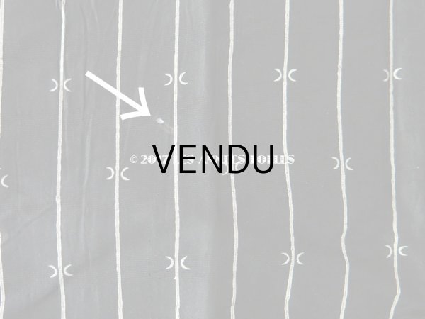 画像11: 19世紀 アンティーク シルク製 ファブリック モノトーン 墨黒 110×50cm (11)