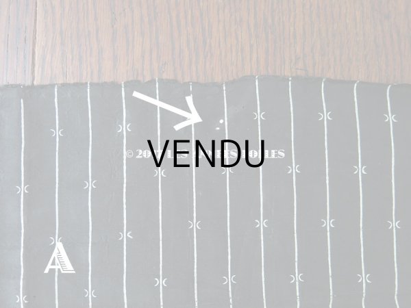 画像5: 19世紀 アンティーク シルク製 ファブリック モノトーン 墨黒 110×50cm (5)