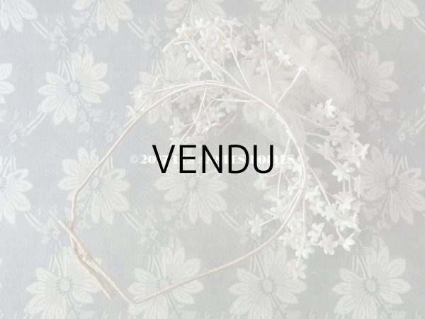 画像6: 1940年代 箱入り アンティーク ワックスフラワーのヘッドリース ヴェール付 ウェディング 結婚式 ティアラ (6)