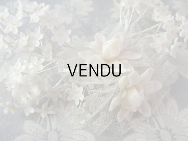 画像3: 1940年代 箱入り アンティーク ワックスフラワーのヘッドリース ヴェール付 ウェディング 結婚式 ティアラ (3)