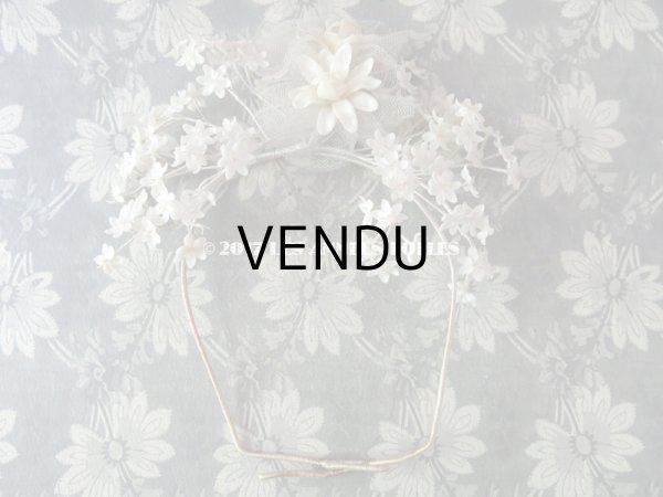 画像5: 1940年代 箱入り アンティーク ワックスフラワーのヘッドリース ヴェール付 ウェディング 結婚式 ティアラ (5)