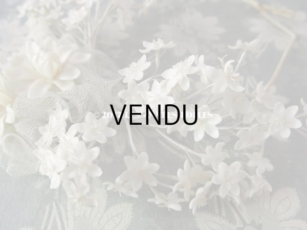 画像4: 1940年代 箱入り アンティーク ワックスフラワーのヘッドリース ヴェール付 ウェディング 結婚式 ティアラ (4)