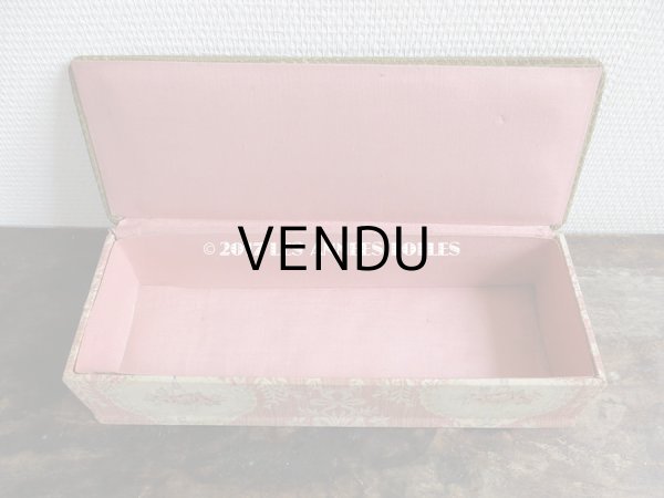 画像3: 1900年代 アンティーク 薔薇の花かご＆花とリボンのガーランド　カルトナージュボックス (3)