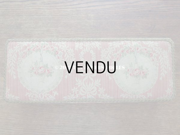 画像4: 1900年代 アンティーク 薔薇の花かご＆花とリボンのガーランド　カルトナージュボックス (4)