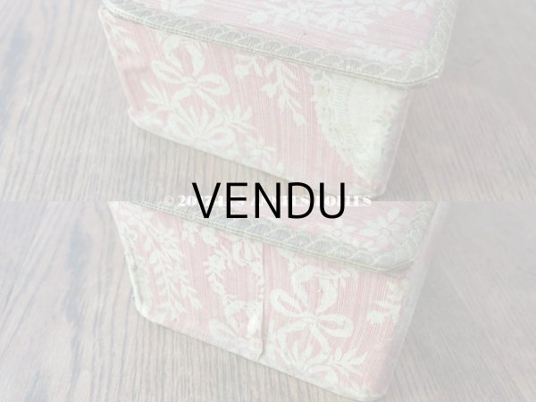 画像7: 1900年代 アンティーク 薔薇の花かご＆花とリボンのガーランド　カルトナージュボックス (7)