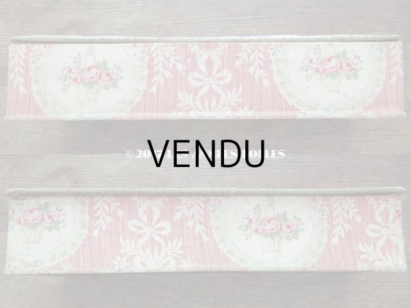 画像6: 1900年代 アンティーク 薔薇の花かご＆花とリボンのガーランド　カルトナージュボックス (6)