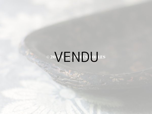 画像6: 19世紀 アンティーク ナポレオン3世 パピエマシェ トレイ ペンケース  花模様 (6)