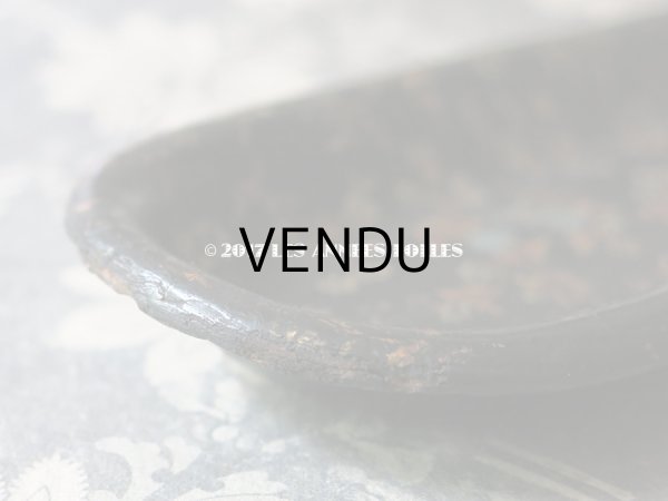 画像7: 19世紀 アンティーク ナポレオン3世 パピエマシェ トレイ ペンケース  花模様 (7)