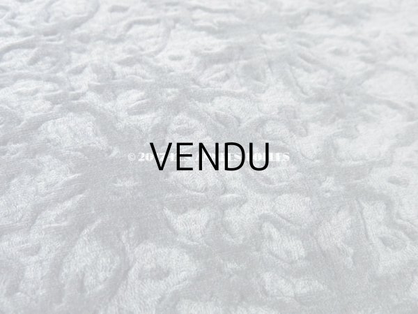 画像3: 1920年代 アンティーク ファブリック 型押し ベルベット チャコールグレー 47×100cm (3)