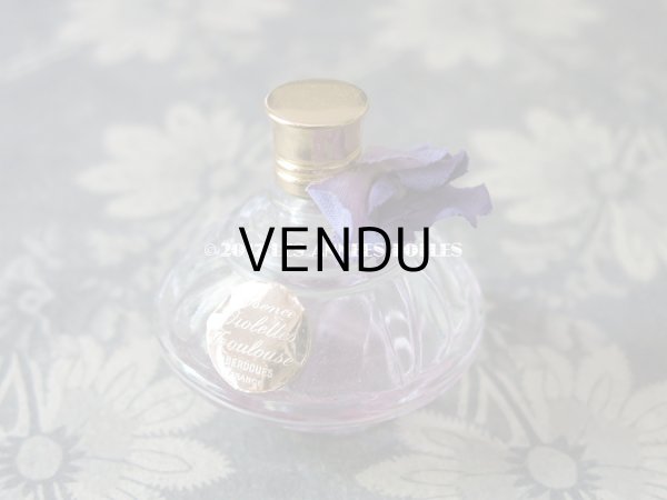 画像2: アンティーク 菫の小さなパフュームボックス＆ボトル ESSENCE VIOLETTE DE TOULOUSE - BERDOUES FRANCE - (2)