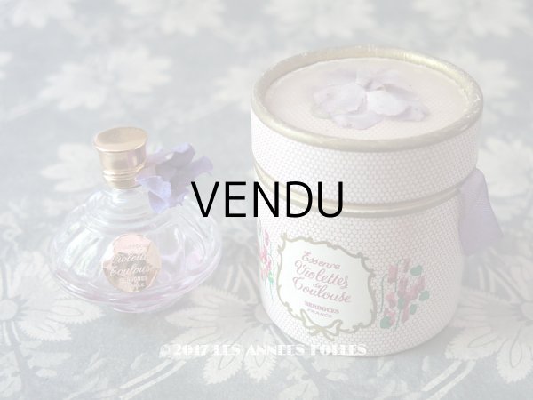 画像1: アンティーク 菫の小さなパフュームボックス＆ボトル ESSENCE VIOLETTE DE TOULOUSE - BERDOUES FRANCE - (1)