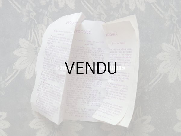 画像9: アンティーク 菫の小さなパフュームボックス＆ボトル ESSENCE VIOLETTE DE TOULOUSE - BERDOUES FRANCE - (9)