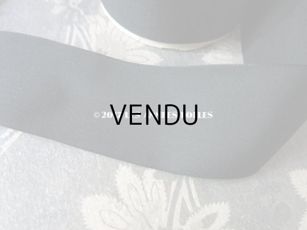 画像5: 1900年代 アンティーク シルク製　グログランリボン 黒 2.7m COMPTOIR DES RUBANS 12 FAILLE RICHE - AU BON MARCHE - (5)