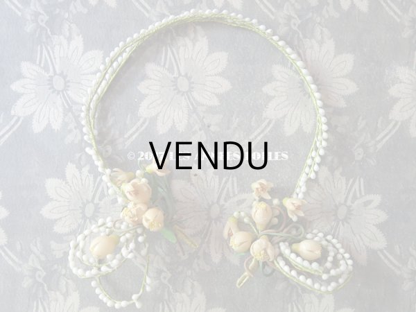 画像4: 1900年代 箱付き アンティーク ワックスフラワーのヘッドリース & ブローチ ウェディング 結婚式 ティアラ オレンジブロッサム (4)