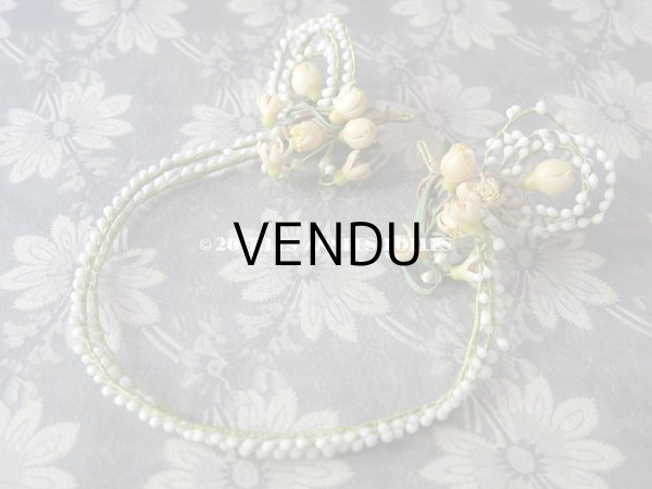 画像3: 1900年代 箱付き アンティーク ワックスフラワーのヘッドリース & ブローチ ウェディング 結婚式 ティアラ オレンジブロッサム (3)