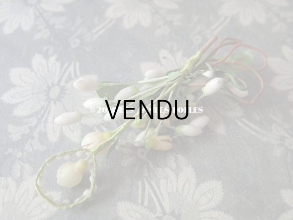 画像13: 1900年代 箱付き アンティーク ワックスフラワーのヘッドリース & ブローチ ウェディング 結婚式 ティアラ オレンジブロッサム (13)