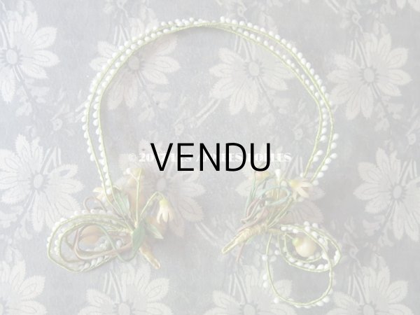 画像5: 1900年代 箱付き アンティーク ワックスフラワーのヘッドリース & ブローチ ウェディング 結婚式 ティアラ オレンジブロッサム (5)