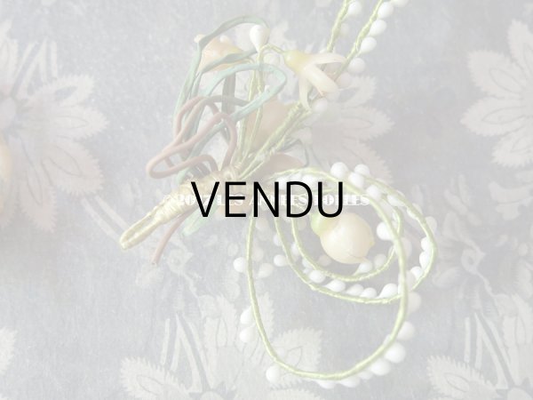 画像10: 1900年代 箱付き アンティーク ワックスフラワーのヘッドリース & ブローチ ウェディング 結婚式 ティアラ オレンジブロッサム (10)