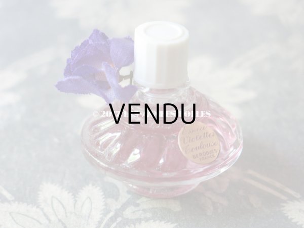 画像2: アンティーク 菫の小さなパフュームボックス＆ボトル ESSENCE VIOLETTE DE TOULOUSE - BERDOUES FRANCE - (2)