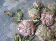 画像4: アンティーク ロココ調  薔薇のモチーフ リボン刺繍 (4)