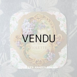 画像: アンティーク ソープラベル 菫 SAVON DE TOILETTE AU PARFUM NATUREL DE FLEURS VIOLETTE