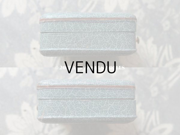 画像8: アンティーク ジュエリーボックス ブルーグレー (8)