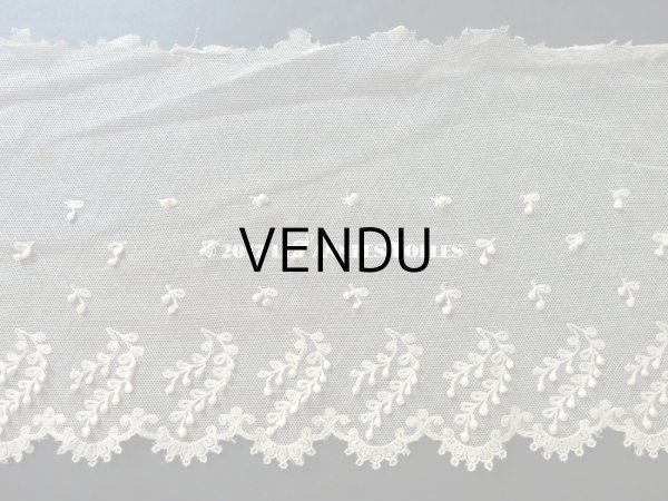 画像7: 1900年代 アンティーク スカラップレース ポンポン付 120cm  (7)