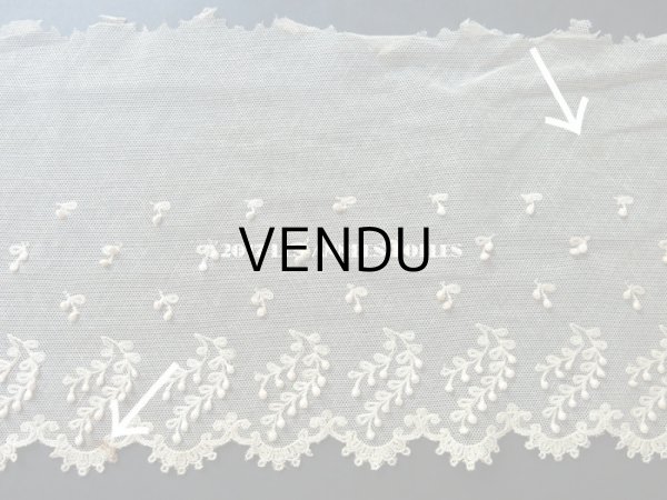 画像6: 1900年代 アンティーク スカラップレース ポンポン付 120cm  (6)