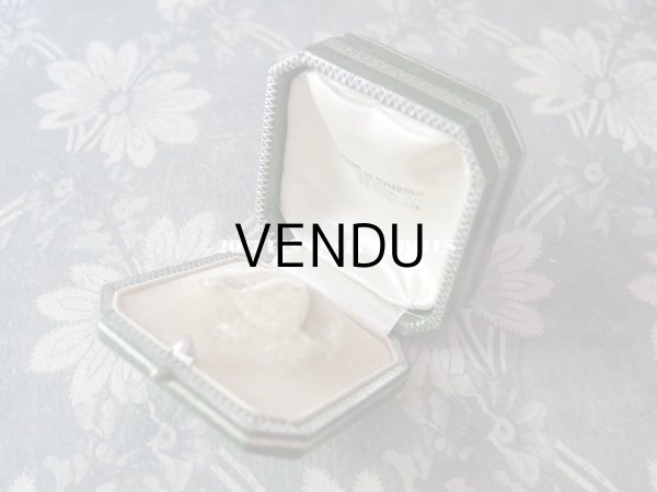 画像6: アンティーク ジュエリーボックス 銀彩入り グリーン (6)