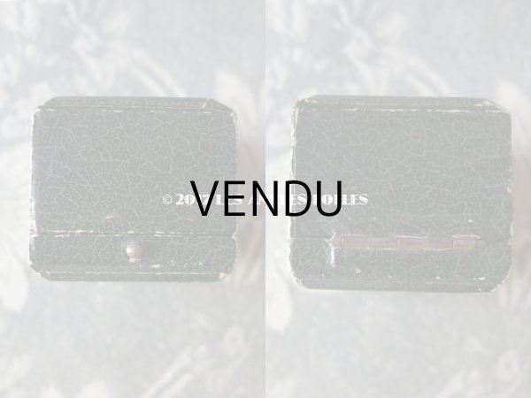 画像8: アンティーク ジュエリーボックス 金彩入り ダークグリーン (8)