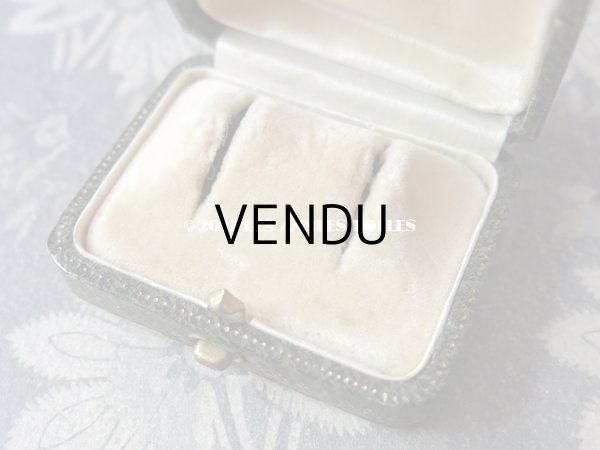 画像10: アンティーク ジュエリーボックス 金彩入り グリーン (10)