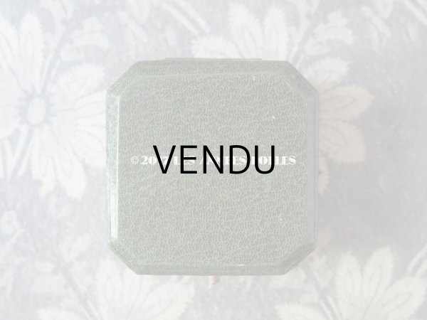 画像5: アンティーク ジュエリーボックス 銀彩入り グリーン (5)