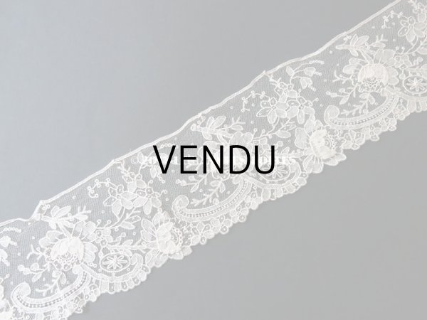 画像4: 19世紀末 未使用 アンティーク ニードルレース ポワンドガーズ 新品同様 『ポワン・ド・ガーズ』『ポワン・ド・ローズ』 260cm (4)