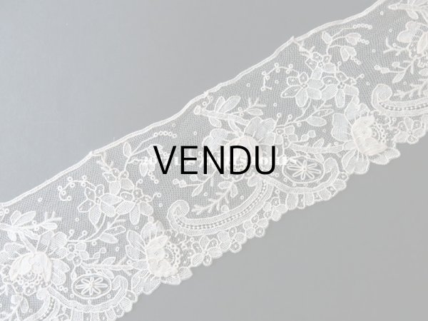 画像5: 19世紀末 未使用 アンティーク ニードルレース ポワンドガーズ 新品同様 『ポワン・ド・ガーズ』『ポワン・ド・ローズ』 260cm (5)